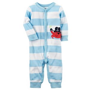 Baby Boy Carter's Striped Pirate Crab One-Piece Pajamas
