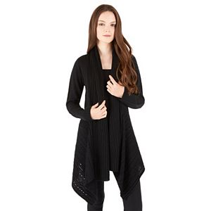 Juniors' IZ Byer California Draped Open-Work Cardigan