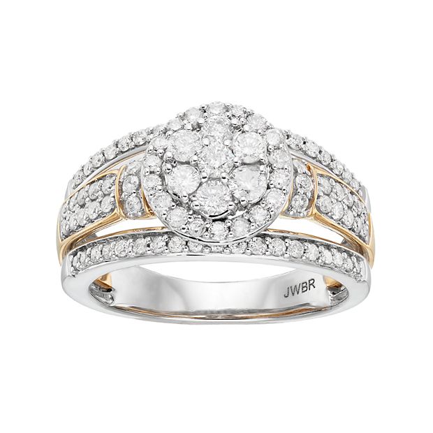 Diamond Engagement Ring 1 ct tw Round 10K Two-Tone Gold