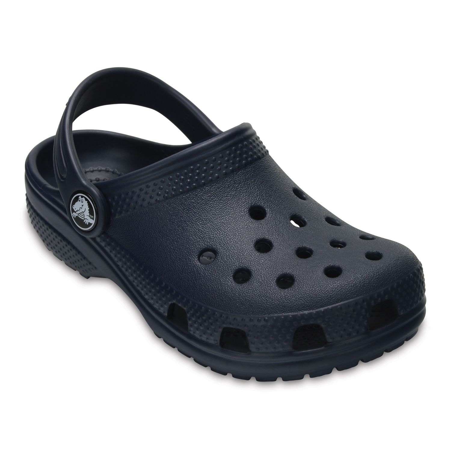 blue and black crocs