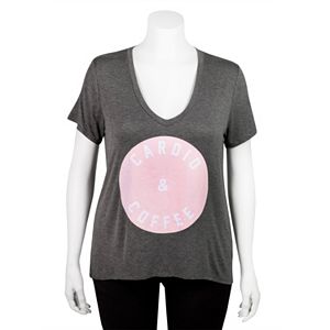 Juniors' Plus Size Grayson Threads High-Low Graphic Tee