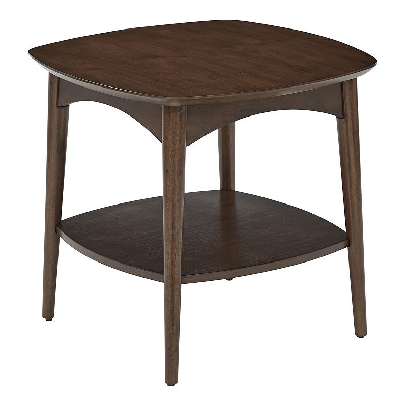 OSP Home Furnishings Copenhagen End Table, Brown