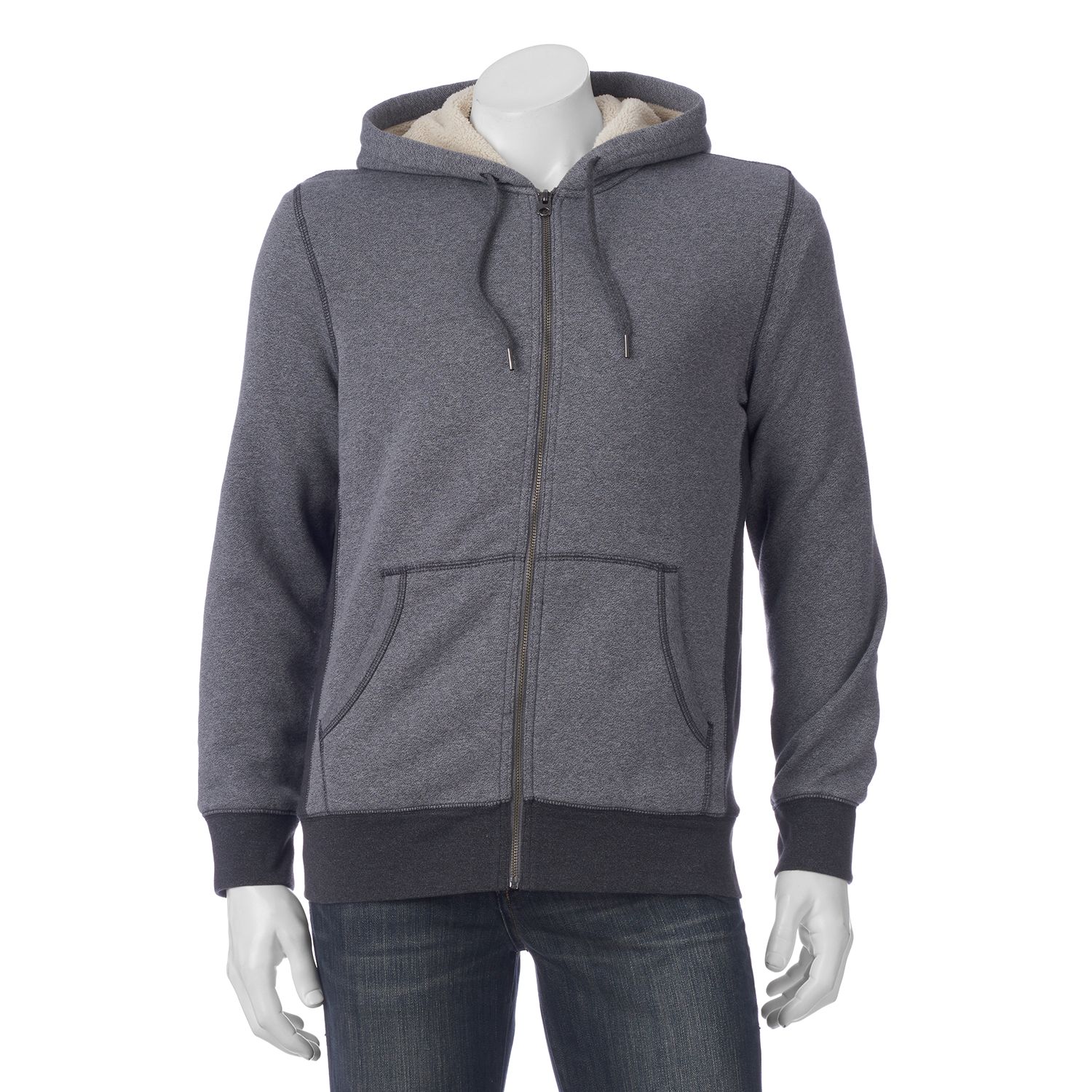 sherpa fleece hoodie mens