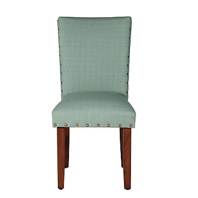 HomePop Nailhead Parsons Dining Chair 2-piece Set