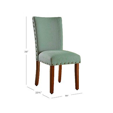HomePop Nailhead Parsons Dining Chair 2-piece Set