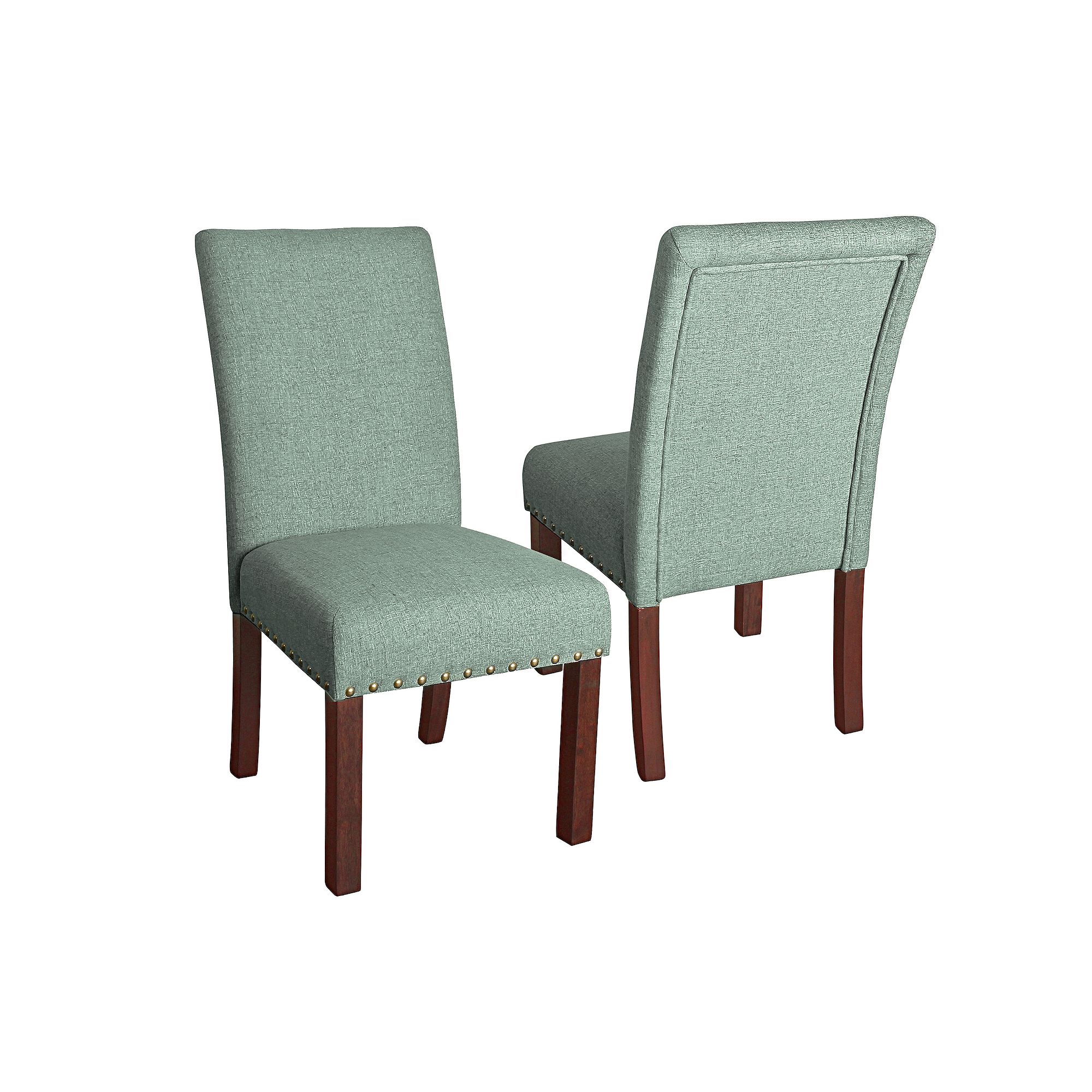 HomePop Parsons Dining Padded Chair 2-piece Set, Seafoam