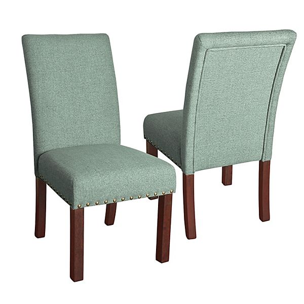 Homepop Nailhead Parsons Dining Chair 2, Nailhead Dining Chairs Set Of 2