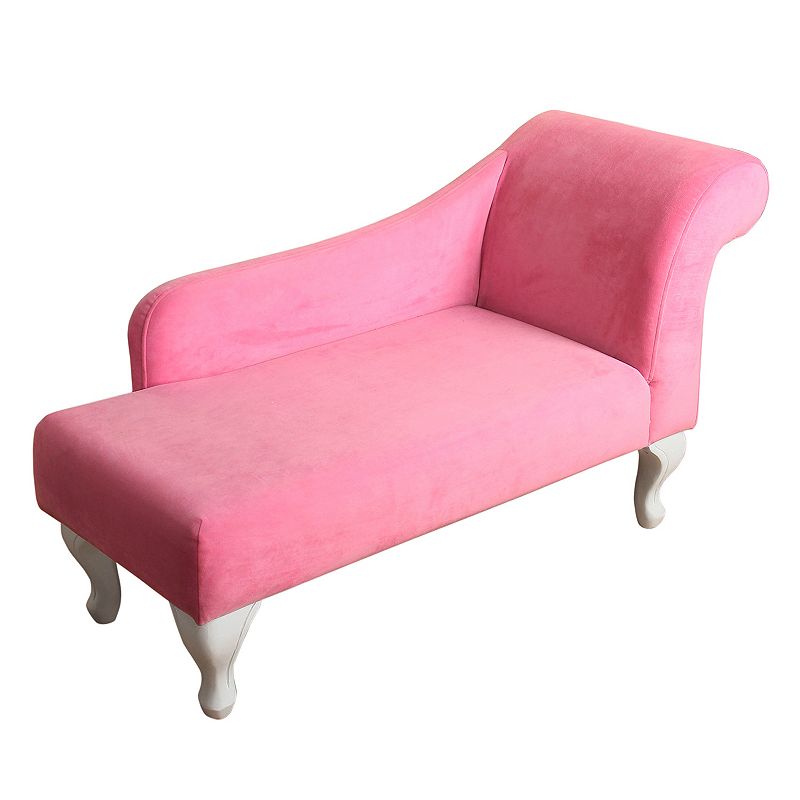 HomePop Kids Velvet Chaise Lounge, Pink