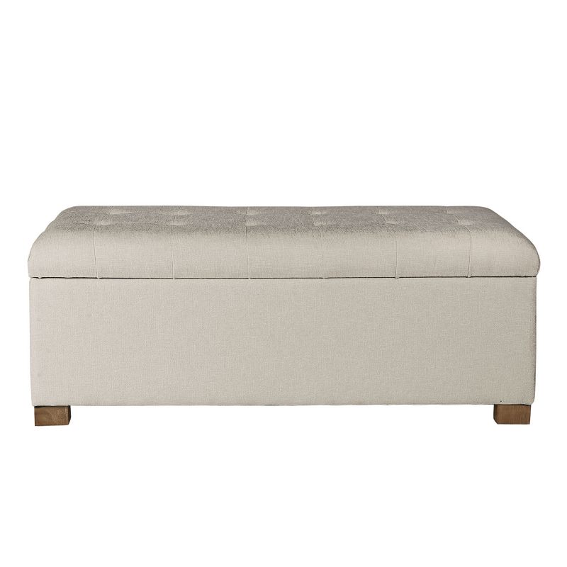 HomePop Tufted Storage Bench, Grey