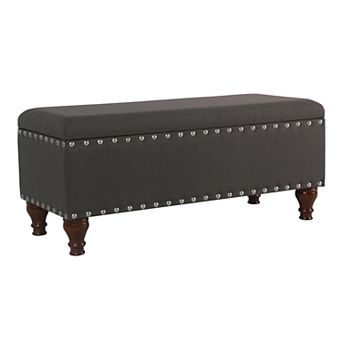 HomePop Nailhead Storage Bench