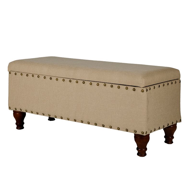 HomePop Nailhead Storage Bench, White - 55800458 - Furniture This HomePop storage bench helps you keep your liv sku 55800458