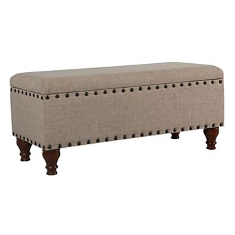 HomePop Nailhead Storage Bench