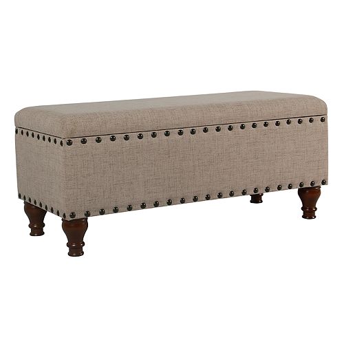 HomePop Nailhead Storage Bench