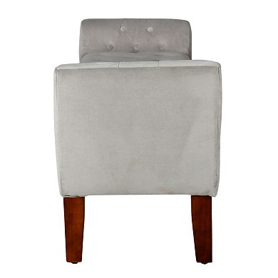 HomePop Tufted Velvet Storage Bench