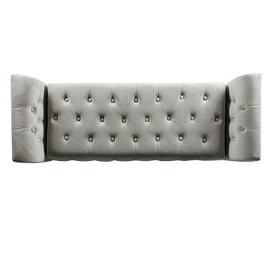 HomePop Tufted Velvet Storage Bench