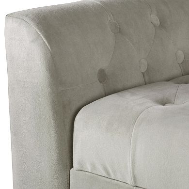 HomePop Tufted Velvet Storage Bench