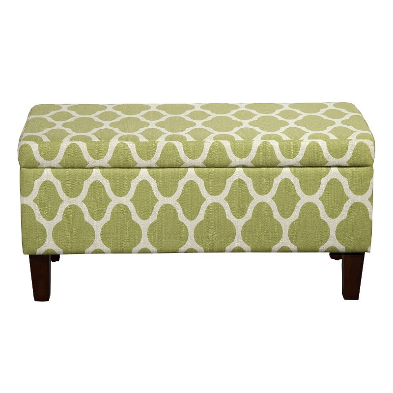 HomePop Geometric Storage Bench, Green