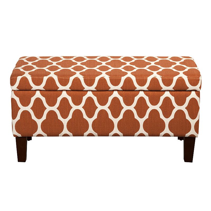 HomePop Geometric Storage Bench, Red