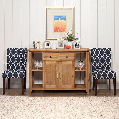 HomePop Geometric Parson Chair 2-piece Set