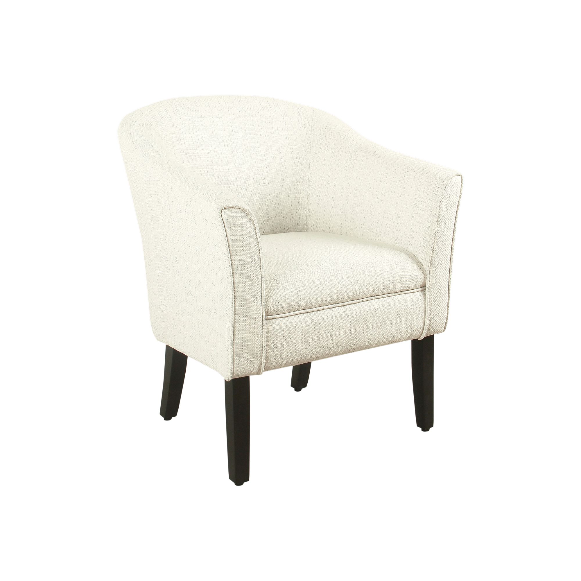 HomePop Chunky Textured Accent Chair, Light Ivory