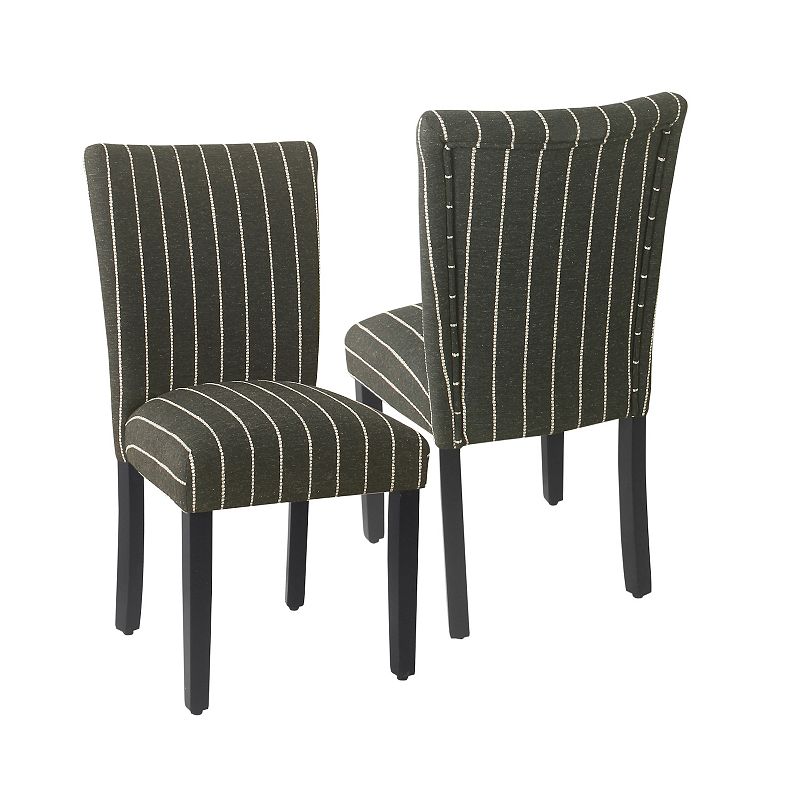 HomePop Parson Dining Chair 2-piece Set, Black