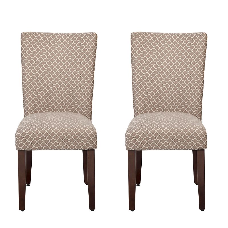 HomePop Parson Dining Chair 2-piece Set, Brown