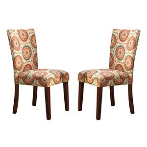 HomePop Pattern Parson Dining Chair 2-piece Set