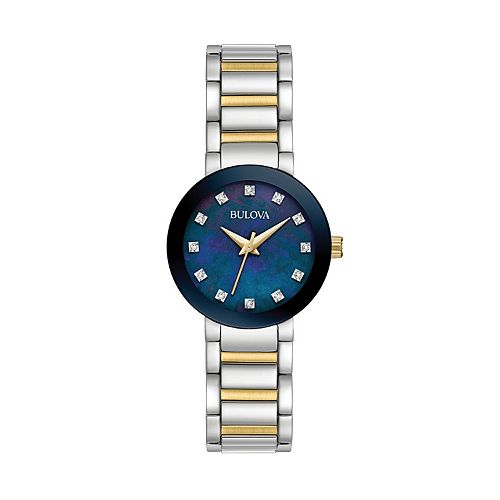 Bulova Women's Diamond Two Tone Stainless Steel Watch - 98P157
