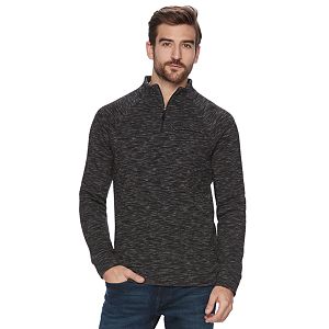 Men's Marc Anthony Slim-Fit Luxury Marled Raglan Quarter-Zip Pullover