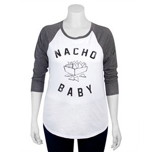 Juniors' Plus Size Grayson Threads Raglan Baseball Graphic Tee
