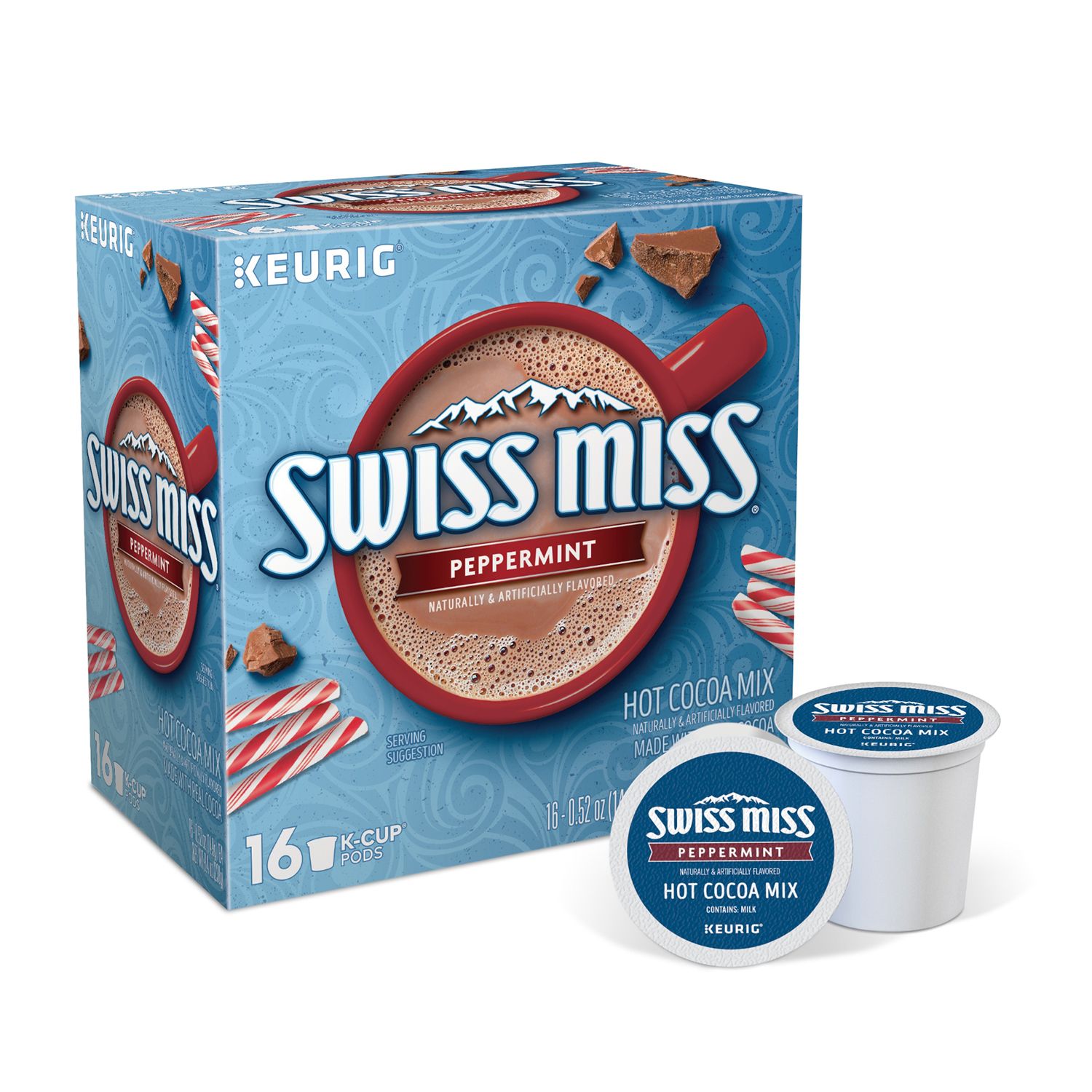 swiss miss peppermint hot chocolate k cups