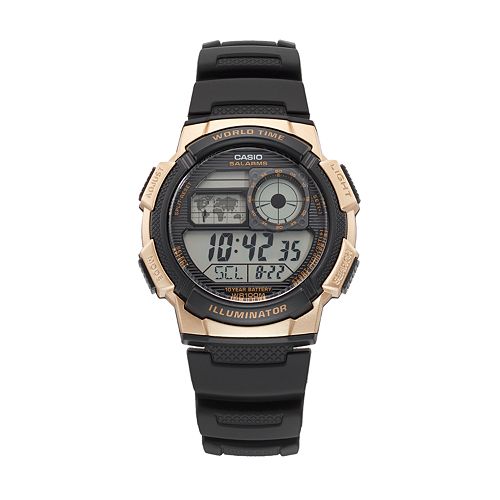 casio vintage world time watch