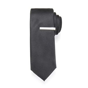 Men's Apt. 9® Stretch Patterned Tie & Tie Bar