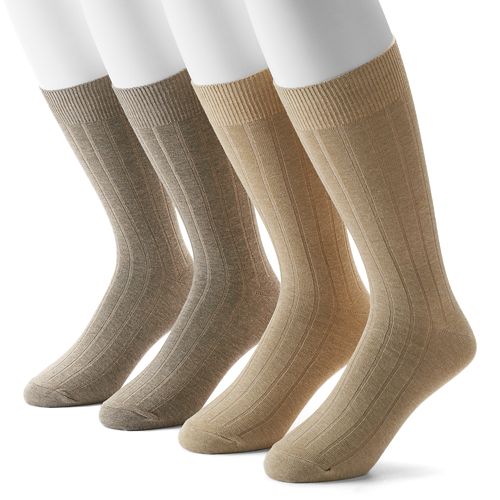 Men's Dockers 4-pack Ribbed Dress Socks