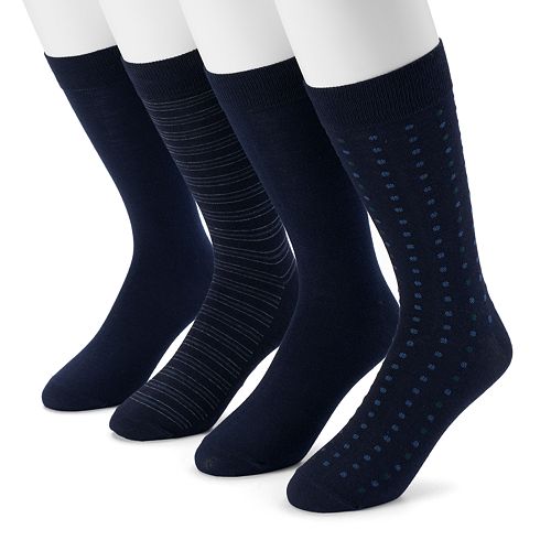 Men's Dockers® 4pack Striped, Solid & Dot Dress Socks