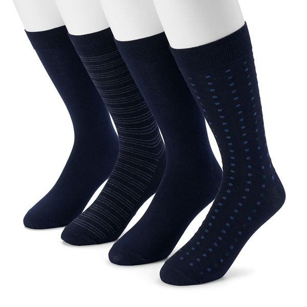 Men's Dockers® 4-pack Striped, Solid & Dot Dress Socks