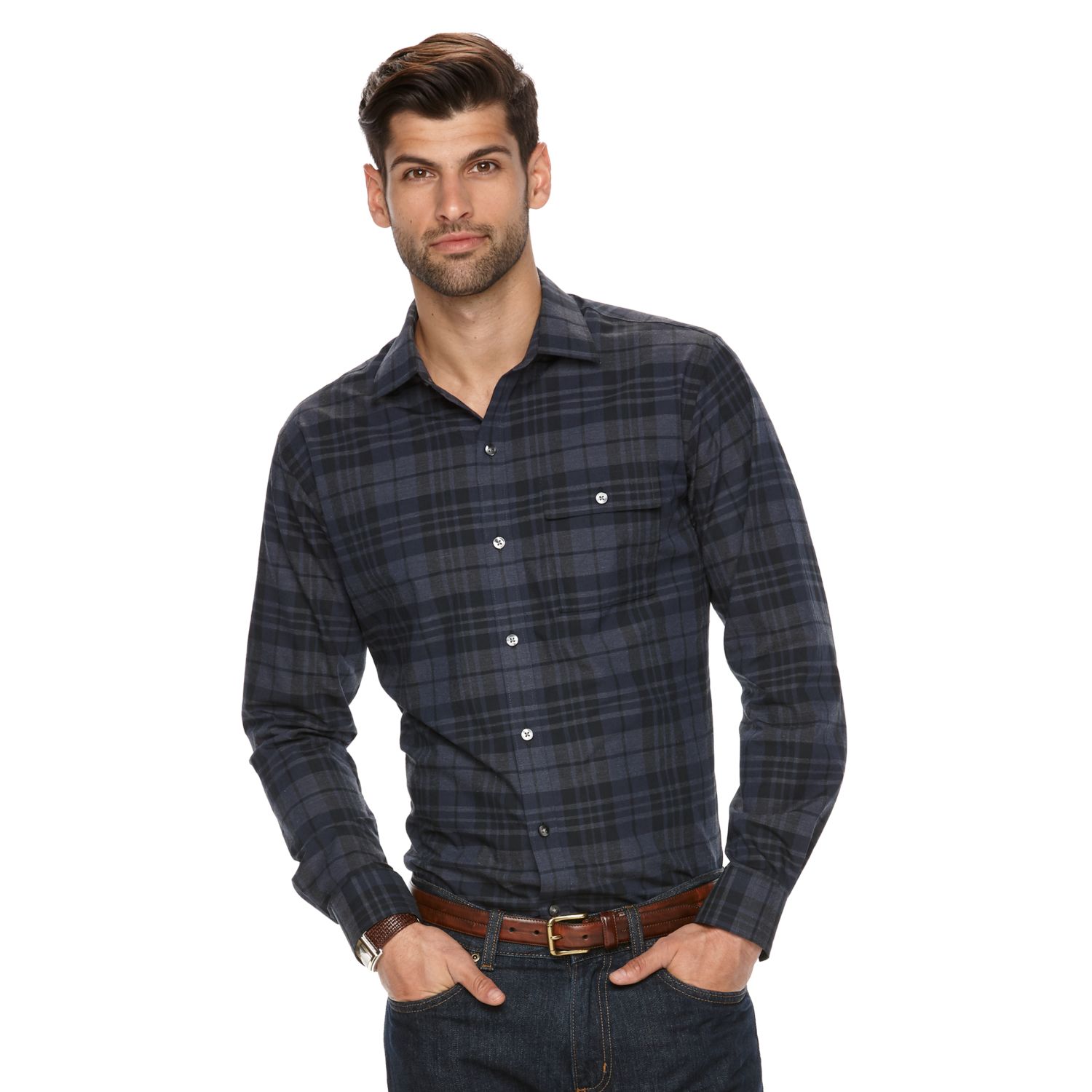 van heusen plaid shirts