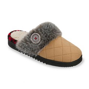 Dearfoams Women's Chalet Quilted Scuff Memory Foam Clog Slippers