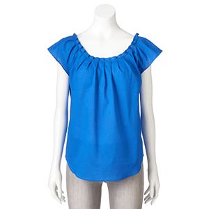 Women's LC Lauren Conrad Pleated Poplin Top