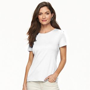 Petite Croft & Barrow® Essential Crewneck Tee