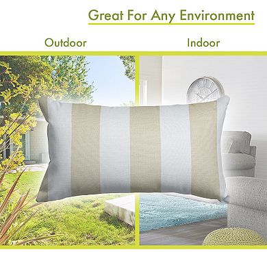 Majestic Home Goods Vertical Stripe Indoor / Outdoor Oblong Throw Pillow