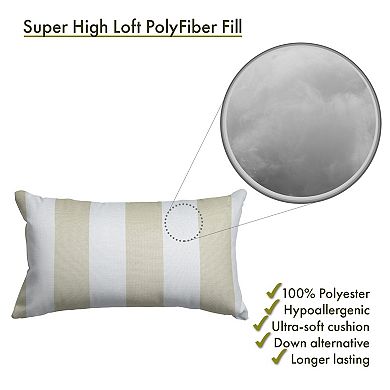 Majestic Home Goods Vertical Stripe Indoor / Outdoor Oblong Throw Pillow