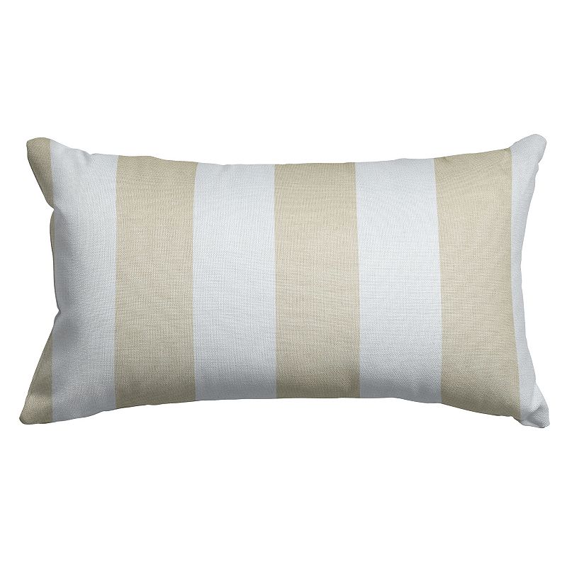 Majestic Home Goods Vertical Stripe Indoor / Outdoor Oblong Throw Pillow, B