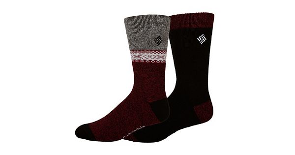 Men's Columbia 2-pack Medium Weight Thermal Crew Socks