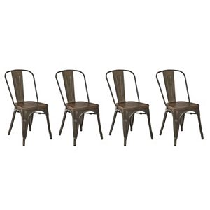OSP Designs Indio Metal Dining Chair 4-piece Set