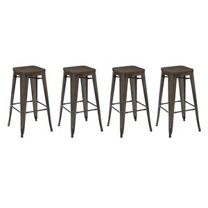 OSP Designs Metal Bar Stool 4-piece Set