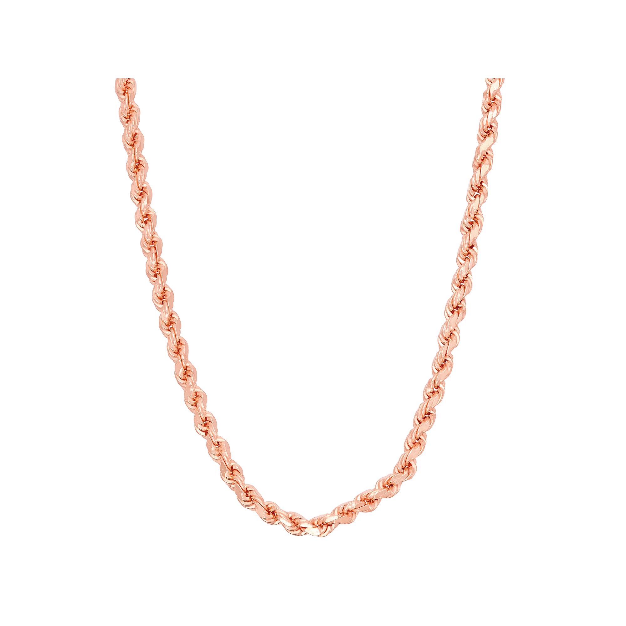 Jordan Blue Sterling Silver Rope Chain Necklace, Womens, Size: 20, 14k 