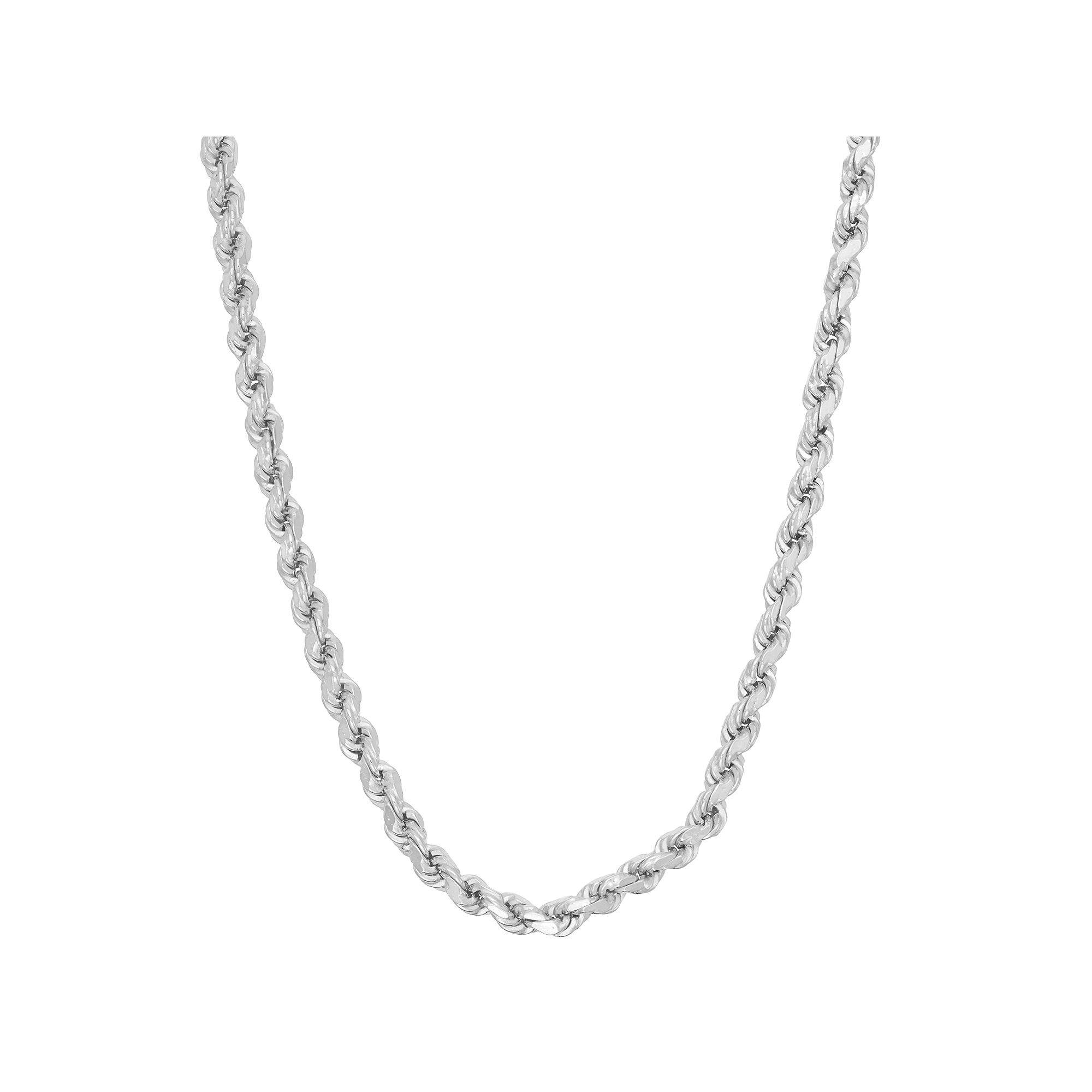 Jordan Blue Sterling Silver Rope Chain Necklace, Womens, Size: 24