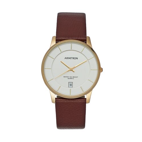 armitron leather watch