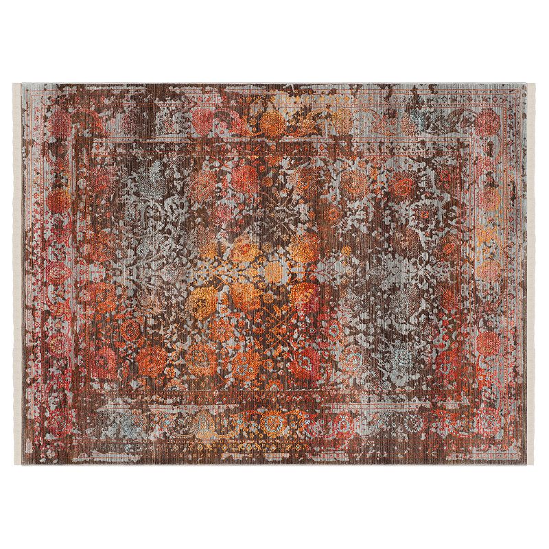 Safavieh Vintage Persian Theodora Framed Floral Rug, Brown, 5X7.5 Ft